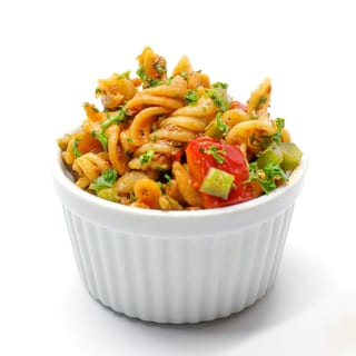 Tri- Colored Pasta Salad [v]